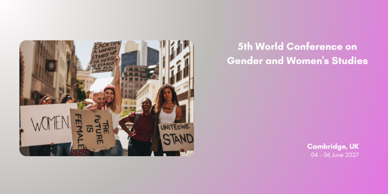 5th World Conference on Gender and Women’s Studies